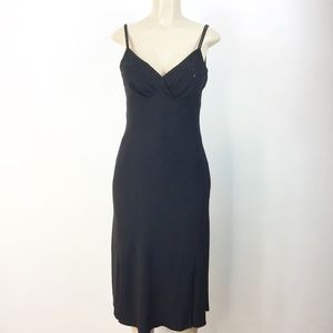 Y2K style black cami dress SANDRA DARREN Women's Dress Beaded Size 10
